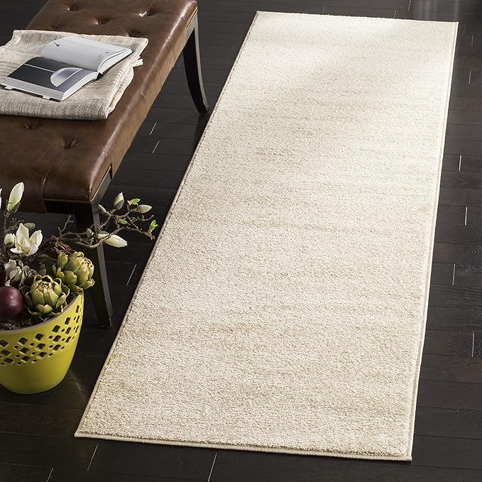 SAFAVIEH Adirondack Collection Runner Rug - 2'1" x 8', Champagne & Cream, Modern Ombre Design, Non Shedding & Easy to Clean, Ideal for Hallway, Foyer, Kitchen, Entryway, Bedroom (ADR113W)