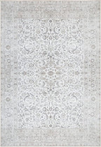Bloom Rugs Washable Non-Slip 6' x 9' Rug - Beige/Off White Traditional Bordered Area Rug for Living Room, Bedroom, Dining Room, and Kitchen - Exact Size: 6' x 9'