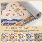 EnHomee Washable Area Rugs 4x6, Soft Area Rug for Living Room Bedroom, Boho Non Slip Low Pile Stain Resistant Washable Rug Large Carpet for Dining Room,Easy to Clean Living Room Rug, Colorful