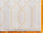 Marilyn Monroe Glam Collection Area Rug - Trellis (2' x 10' Runner, White Gold/ Gold)