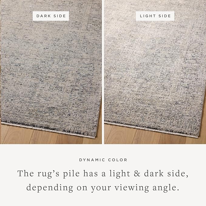 Loloi Amber Lewis Alie Collection ALE-01 Stone/Mist 2'-7'' x 12'-0'', .13'' Pile Height, Runner Rug