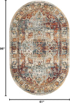 Unique Loom Isabella Collection Area Rug - Adjani (5' 1" x 8' Oval, Ivory/ Beige)