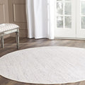 SAFAVIEH Rag Rug Collection 5' Round Ivory/Multi RAR121G Handmade Boho Stripe Cotton Area Rug