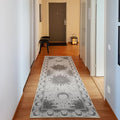 Ambesonne Sun and Moon Decorative Rug, Bohemian Artwork Design of Crescent Solar Ornament Esoteric Stars Ornaments, Quality Carpet for Bedroom Dorm and Living Room, 2' 5" x 7' 5", Dimgray