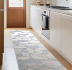 Well Woven Custom Size Hallway & Stair Runner- Harlow Harmony Ivory/Grey 27 Inches Wide x 18 Feet Long Runner (27" x 18') Runner Rug - Modern Geometric Pattern, Ultra-Soft, Easy-Clean