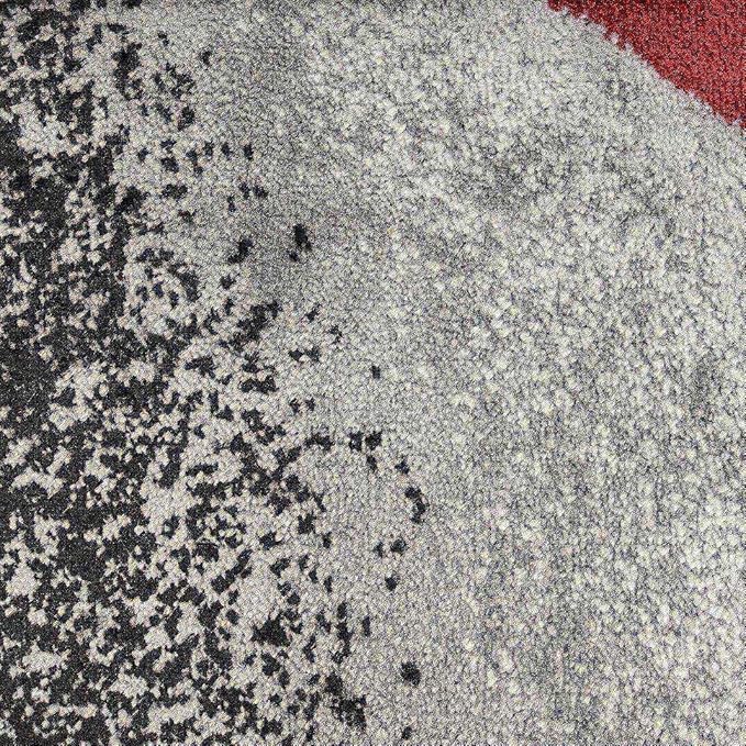 2305 Geometric Abstract Gray 2x7 Area Rugs for Entryway