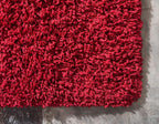 Unique Loom Solid Shag Collection Area Rug (6' 1" x 9' Rectangle, Cherry Red)