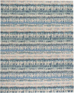Dash and Albert Paint Chip Wool Area Rug - 3' x 5' Blue Graphic Hand Micro Hooked Accent Rug - Durable, High Traffic Areas Hallway, Living Room, Stairs