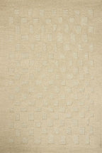 Loloi Leanne Ford Craven Collection CVN-04 Oatmeal/Dove 2'-6" x 7'-6" Runner Rug Checkered, Patterned, Neutral, Hallway, Kitchen, Mudroom, and Bathroom