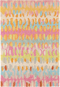 Dash and Albert Paint Chip Wool Area Rug - 4' x 6' Confetti Graphic Hand Micro Hooked Accent Rug - Durable, High Traffic Areas Hallway, Living Room, Stairs