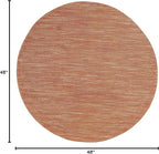 Nourison Home Nourison Essentials Rust 4' x Round Area Rug - Easy Clean, Non Shedding, Bed Room, Living Room, Dining Room, Kitchen (4' x Round)