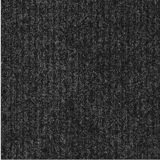 Ottomanson 3'11" x 41' Hallway Runner with Scraper Pile - Extra Durable Non-Slip Rug Mat for Indoor & Outdoor Use - Ideal for Kitchen, Entryway & Garage - High-Traffic Carpet, Black