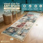Istana Hallway Runner Rug 2.5x8 - Multi/Red Kitchen Rugs Non Slip Washable -Silk's Soft Touch Carpet Runner - Stylish Runner Rugs for Home
