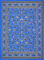 Unique Loom Sialk Hill Collection Area Rug - Washington (9' 10" x 13' 1" Rectangle Dark Blue/Black)