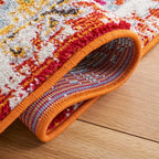 SAFAVIEH Madison Collection Runner Rug - 2'2" x 6', Rust & Pink, Boho Diamond Distressed Design, Non-Shedding & Easy Care, Ideal for High Traffic Areas in Living Room, Bedroom (MAD418Q)