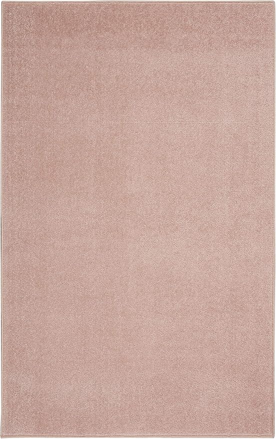 Nourison Home Nourison Essentials Pink 3' x 5' Area Rug - Easy Clean, Non Shedding, Bed Room, Living Room, Dining Room, Kitchen (3' x 5')