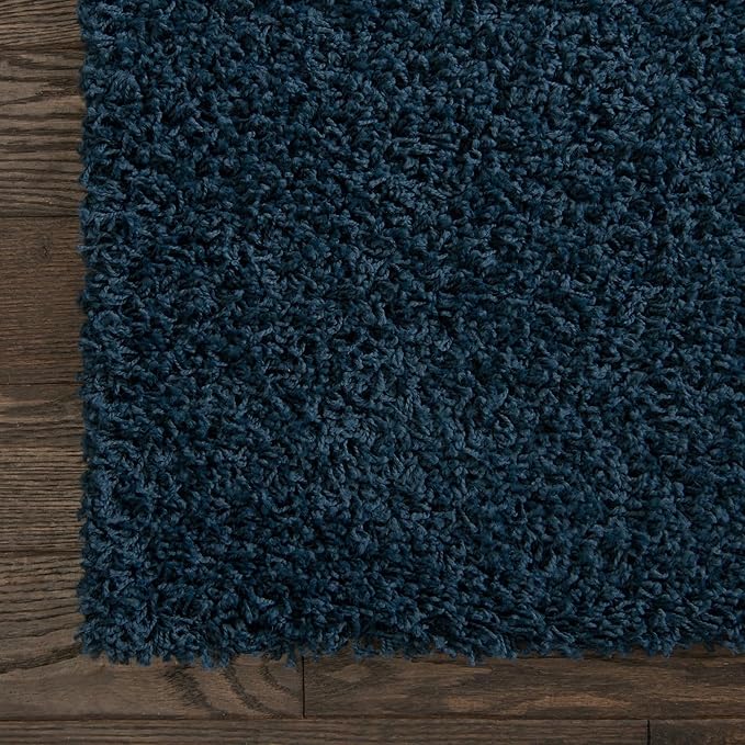 Unique Loom Solid Shag Collection Area Rug (5' 1" x 8' Rectangle, Sapphire Blue/ Navy Blue)