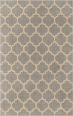 Rugs.com Lattice Collection Rug – 5' x 8' Light Gray Medium Rug Perfect for Bedrooms, Dining Rooms, Living Rooms