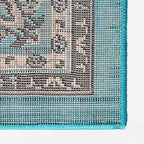 Unique Loom Sialk Hill Collection Area Rug - Washington (2' 7" x 10' Runner Turquoise/Black)