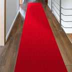 Ottomanson 2' x 54' Hallway Runner with Scraper Pile - Extra Durable Non-Slip Rug Mat for Indoor & Outdoor Use - Ideal for Kitchen, Entryway, Patio & Garage - High-Traffic Carpet, Red