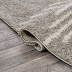 JONATHAN Y Elm Diamond Stripe Shag Gray/Ivory Indoor Area Rug, 3x5, Geometric, Bohemian, Contemporary, Easy-Cleaning for Living Room, Bedroom, Kitchen, Pet Friendly, Non-Shedding (MOH408B-3)