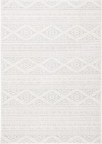 SAFAVIEH Area Rug 3x5 - Tulum Collection - Ivory & Light Grey, Moroccan Boho Tribal Design, Non-Shedding & Easy to Clean, Ideal for Entryway, Foyer, Accent Space, Bedroom (TUL272G)