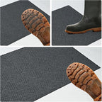jxgzyy Commercial Hallway Runner Rugs 2'11" x 9'10", Non-Slip Indoor Outdoor Doormat, Heavy Duty Floor Mat for Entrance, Porch, Patio, Garage, High Traffic Area, Dark Grey