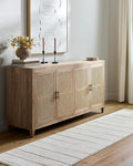 Livabliss x Our PNW Home Cascade Minimalist Striped Area Rug, 2'7" x 7'3", Striped Ivory/Taupe