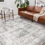 Washable Area Rug 10'x14' Boho Design Non-Shedding Easy Care Ideal for High Traffic Areas in Living Room Bedroom Office Coffee Table Kitchen Large Carpet
