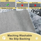 COMSLE Door Mat Soft Absorbent Indoor Front Entryway Rug Machine Washable Entrance Mats for Muddy Paws Non Slip Throw Rugs 32" x 48" Doormat for Inside Foyer Bedroom - Gray