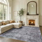 Fame Rugs Turkish Rug. Washable Vintage Oriental Antique Inspired Traditional Doormat Small Modern Area Rugs Luxury Entryway Entry Bedroom Bathroom Kitchen (396NN, 2' x 3')