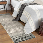 Moroccan Rug Runners for Hallways, 2x5 Ultra Soft Non-Slip Washable Rugs for Bedroom, Low Pile Distressed Black Rug Carpet Runner for Entryway Kitchen Bedroom Laundry Room