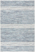 Dash & Albert Malta Blue Machine Washable Rug, 7.5 X 9.5 Feet, Blue Stripe Pattern