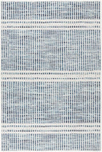 Dash & Albert Malta Blue Machine Washable Rug, 7.5 X 9.5 Feet, Blue Stripe Pattern