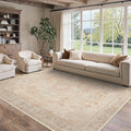 8x10 Area Rugs for Living Room, Machine Washable Non Slip Vintage Rugs, Low Pile Lightweigt Print Indoor Rug for Bedroom, Dining Room, Home Office, Pink