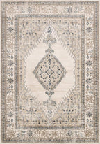 Loloi Teagan Collection TEA-02 Oatmeal/Ivory 5'-3" x 7'-6" Area Rug, Large, Soft Neutral Rug, High-Traffic for Living Room, Bedroom, Home Office, Dining Area