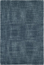 Dash and Albert Crosshatch Denim Hand Micro Hooked Wool Rug, 8.5 X 11.5 Feet, Blue Solid Pattern - Premium Luxury Hotel Quality Soft Breathable Hypoallergenic Machine Washable Easy Care All Season