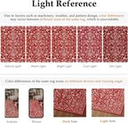 Christmas Area Rug 2x3 Red Washable Entryway Non Slip Small Carpet Holiday Door Mat Vintage Distressed Floral Accent Rug Low Pile Soft Thin Xmas Doormat for Bathroom Laundry Kitchen