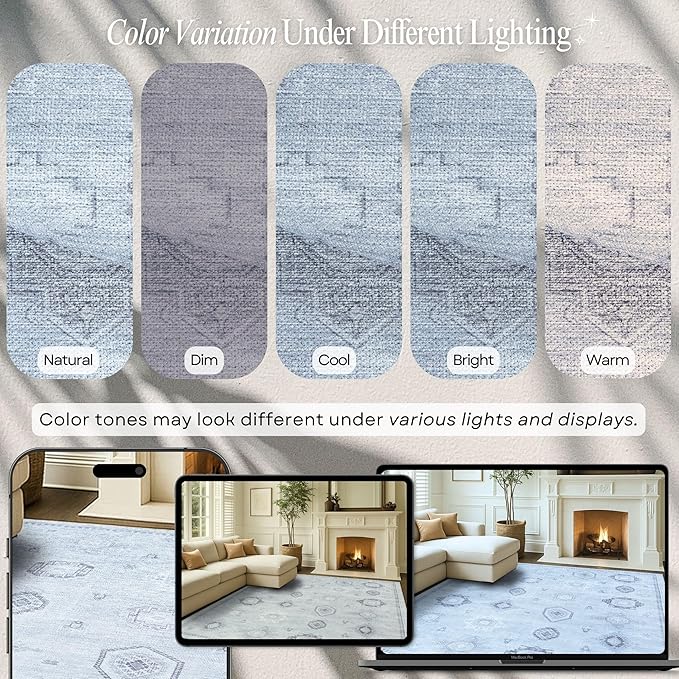 Turkish Rug. Washable Vintage Oriental Antique Inspired Traditional Doormat Small Modern Area Rugs Luxury Entryway Entry Bedroom Bathroom Kitchen (394GG, 2' x 3')