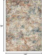 GENIMO Washable Area Rugs for Living Room, 10x14 Modern Non Slip Rugs, Low Pile Lightweight Soft Print Rug for Bedroom, Dining Room, Home Office, Multi