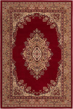 Unique Loom Reza Collection Traditional Persian Style Area Rug, 6 x 9 ft, Burgundy/Ivory