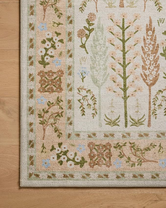 Loloi Rifle Paper Co. Canopy Collection CNP-01 Cream 8'-6" x 11'-6" Area Rug