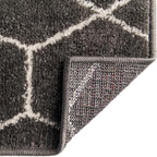 Unique Loom Trellis Frieze Collection Area Rug - Geometric (2' x 8' 8" Runner, Dark Gray/ Ivory)