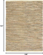 SAFAVIEH Rag Rug Collection Area Rug - 9' x 12', Yellow & Multi, Handmade Boho Stripe Cotton, Ideal for High Traffic Areas in Living Room, Bedroom (RAR121H)