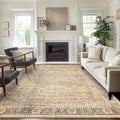 5x7 Beige Washable Rug for Living Room Large Vintage Distressed Bedroom Rug Low Pile Non-Slip Soft Boho Carpets for Bedroom Dining Room Home Office Indoor Nursery