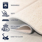 JONATHAN Y Machine Washable Indoor Area Rug 5X8 Brown/Cream/Terracotta, Demie Minimalist Graphic Circle for Living Room, Bedroom, Kitchen, Office, Easy-Cleaning, Pet-Friendly, Non-Shedding WSH114A-5