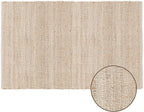 REDEARTH · Jute Cotton Area Rug - 4'x6' Rectangular Rug, Sustainable Handwoven, Non-Shedding, Soft & Durable – Reversible, Neutral Tones for Home Décor in Living Room, Dining Room, Bedroom