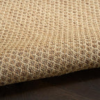 Nourison Home Courtyard Jute 4' x 6' Area Rug - Easy Clean, Non Shedding, Bed Room, Living Room, Dining Room, Kitchen (4' x 6')