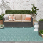 Nourison Home Versatile Aqua Teal 7' x 10' Area Rug - Easy Clean, Non Shedding, Bed Room, Living Room, Dining Room, Kitchen (7' x 10')