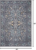 Loloi Rifle Paper Co. Maison Collection MAO-01 Nightingale Black 3'-9" x 5'-6", .19" Pile Height, Accent Rug